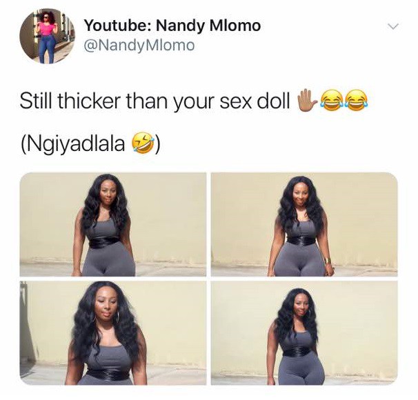 South African lady shares photos to prove she is sexier than the N800k S3x doll