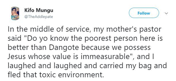 Lady Reveals Statement Her Mom's Pastor Made That Made Her Walk Out Of The Church.