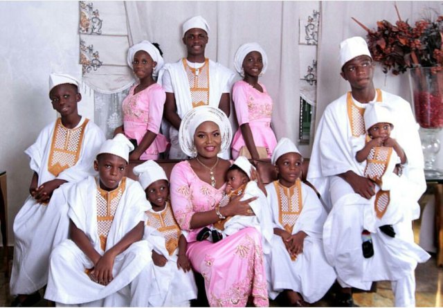 Meet Laye Ajube; A Lovely Nigerian Mother Of Ten Lovely Children; Eight Boys & Two Girls. (Photos)