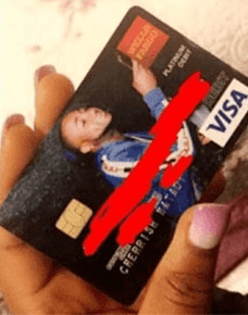 Nigerian Lady customizes Davido's photo on her ATM card