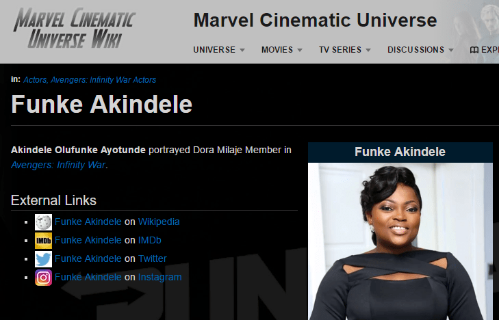 Funke Akindele-Bello to feature in 'Avengers: Infinity War'