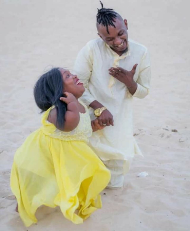 Nigerian man set to wed his unique bride in April as they release pre-wedding photos