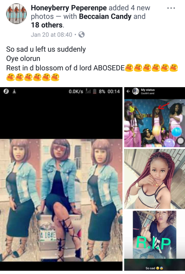 Facebook Lady, Classic white dies mysteriously.. and her friends are blaming 'yahoo boys'