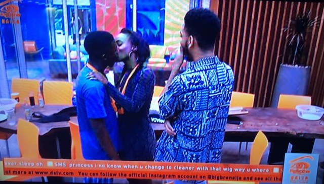 K Brule tried to kiss Anto....and she refused.. But she went on to kiss Lolu instead.. (photos)