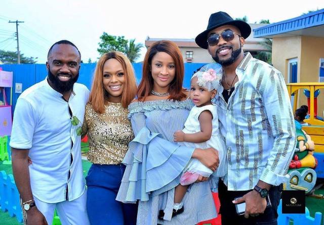 Power couple, Banky W And Adesua attend Noble Igwe and daughter's birthday party