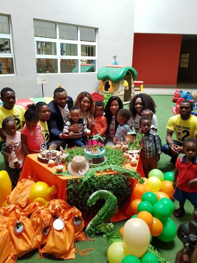 Tonto Dikeh and her estranged Husband unite to Celebrate their Son, King's Birthday