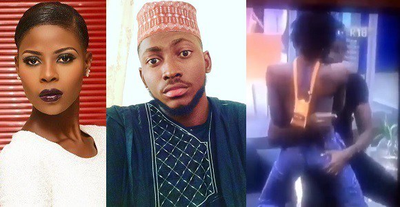 #BBNaija: Miracle Squeezes Khloe's Bum, As She Dry Humps On Him. (WATCH)
