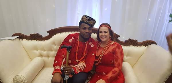 Igbo Man weds his beautiful white bride in style (photos)