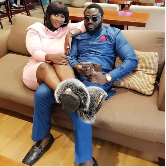 Mercy Johnson gets romantic with husband