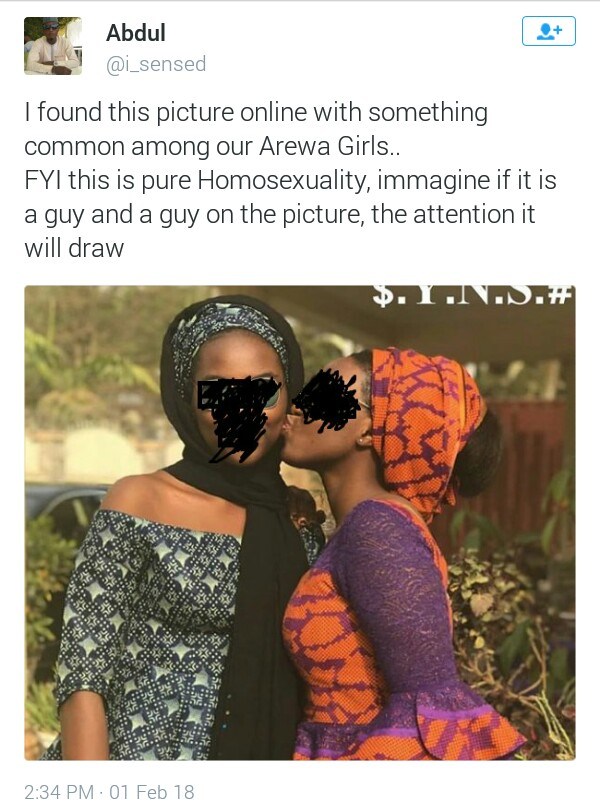 Kissing another lady on the cheek is pure homosexuality - Nigerian Muslim man