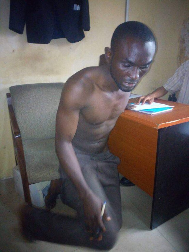 Alleged serial rapist who beat up Unilag girls before raping them, caught yesterday, in the school