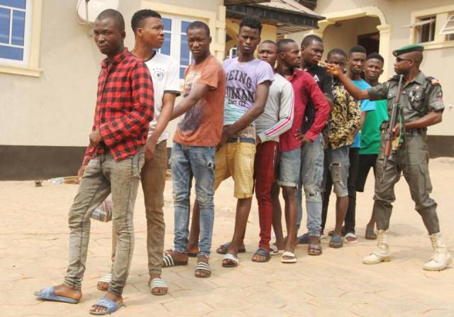 15 yahoo boys arrested by EFCC, coffins and charms recovered (Photos)