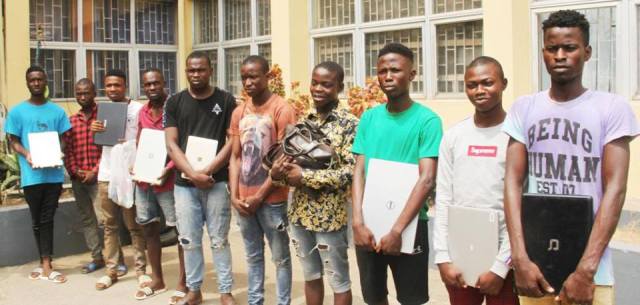 15 yahoo boys arrested by EFCC, coffins and charms recovered (Photos)