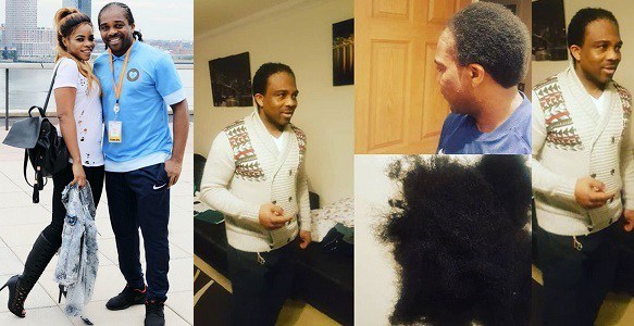 Ogbonna Kanu cut his braids to celebrate wife, Laura Ikeji on her birthday (photos)