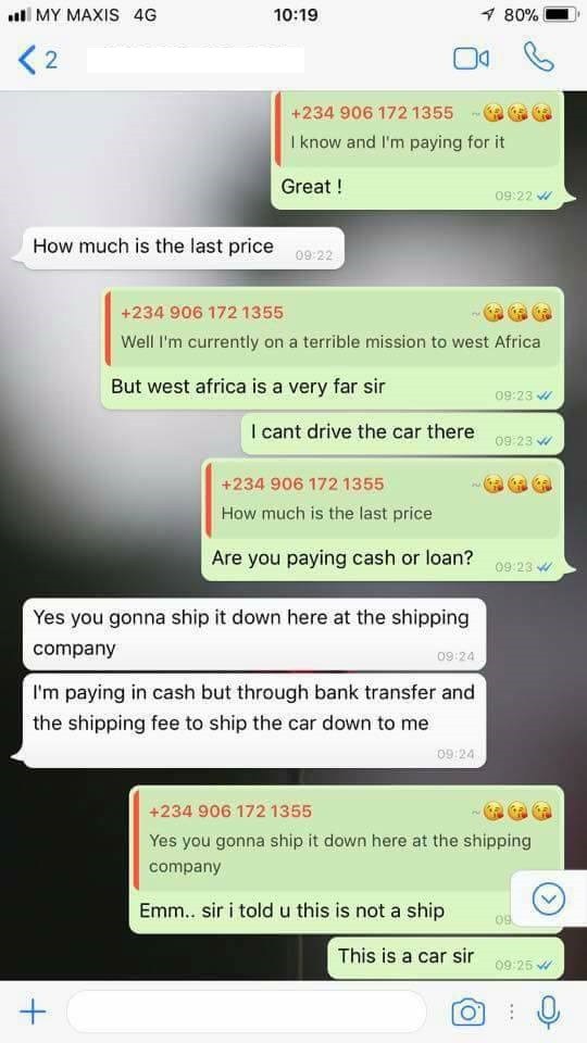 Hilarious message a Nigerian man got from his father because of his WhatsApp DP