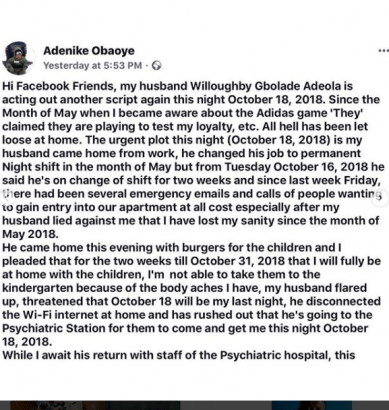Nigerian lady cries out after her husband held her hostage in Germany (Video)