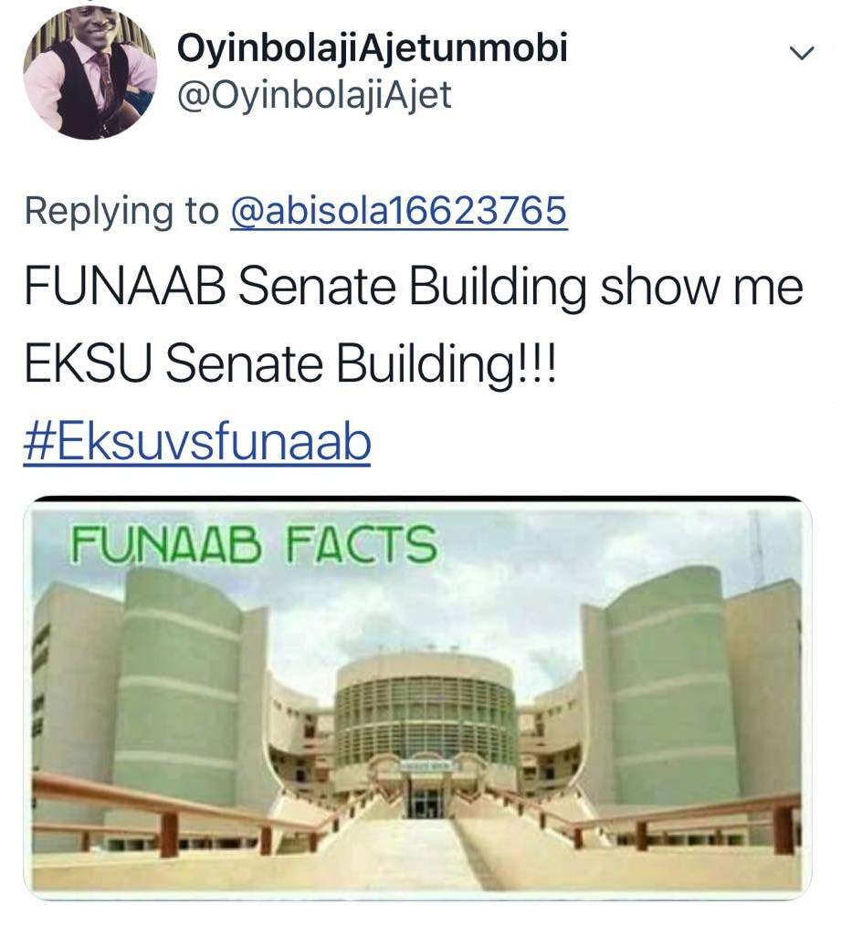 EKSU vs FUNAAB: Students drag each other on Social Media