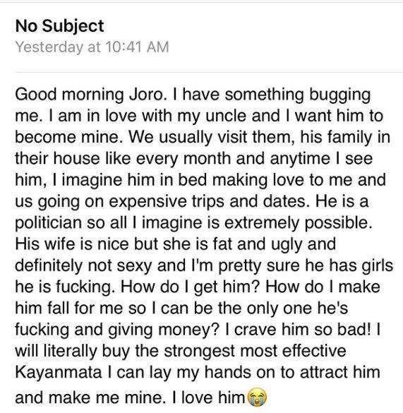I'm So Desperate To Sleep With My Rich Uncle - Nigerian Girl Opens Up