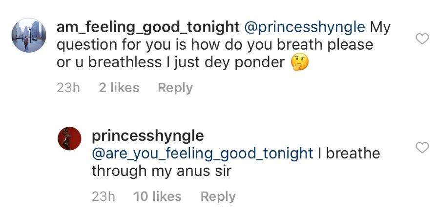 'I breathe through my anus' - Actress, Princess Shyngle