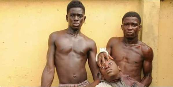 Two teenage brothers arrested with human head in Lagos (Graphic photo)