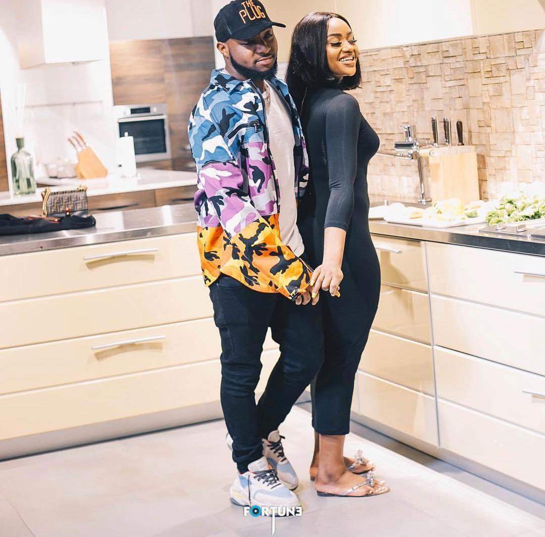 Davido shares loved up photo with girlfriend, Chioma Avril