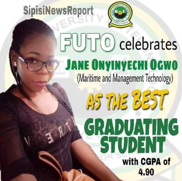 Meet Jane Onyinyechi Ogwo, FUTO best graduating student with CGPA of 4.9