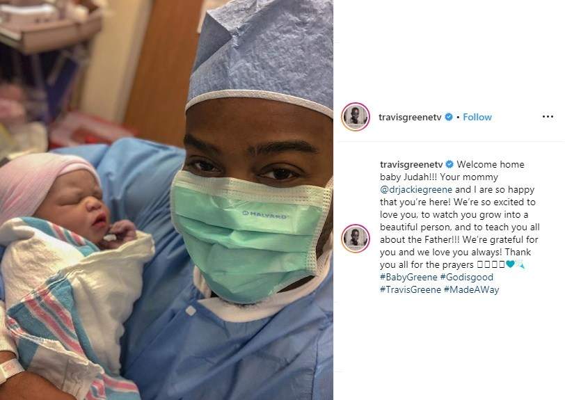 Travis Greene welcomes a baby boy.
