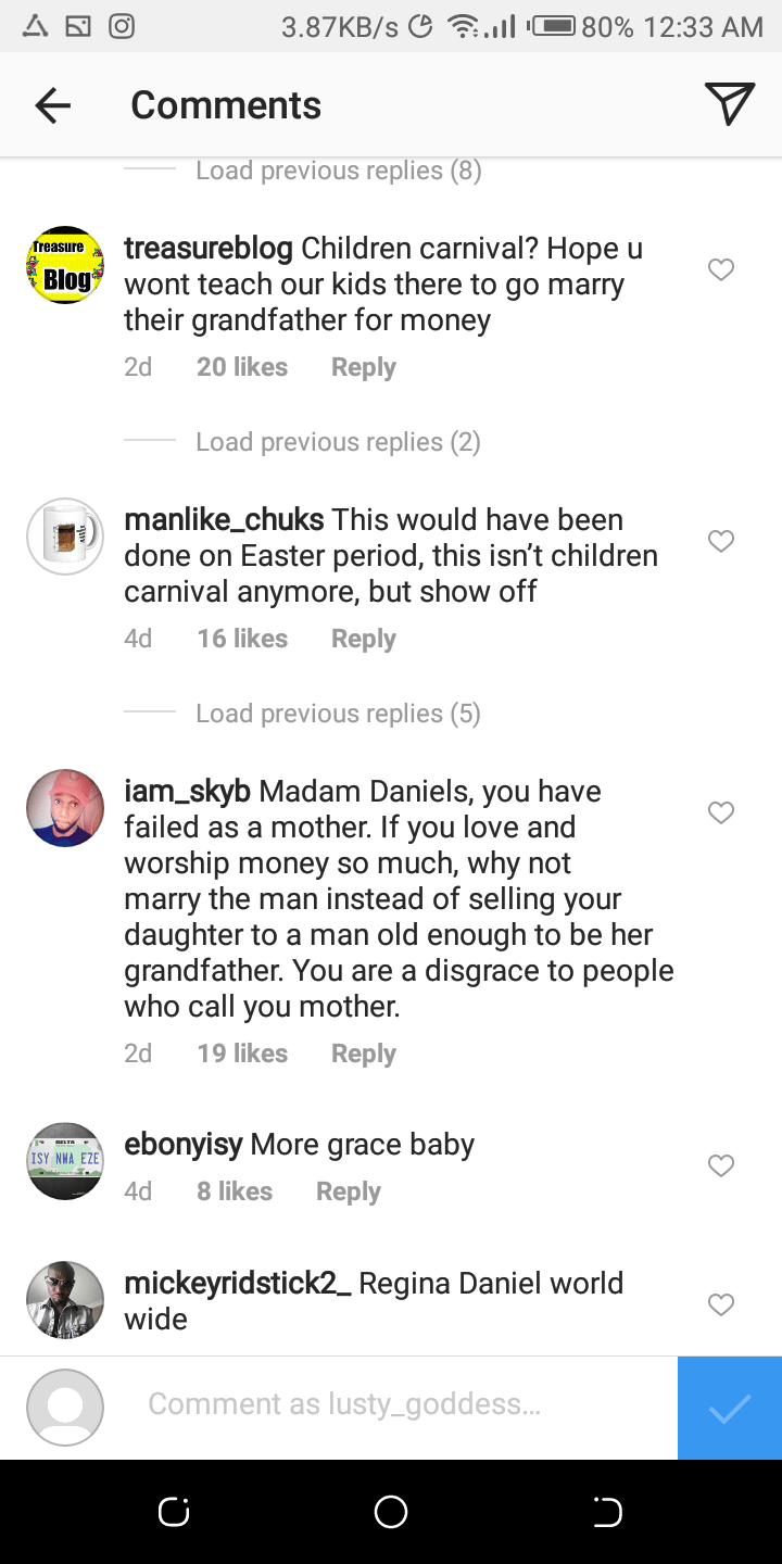 Regina Daniels' mother, Rita blasted on Instagram over daughter's marriage