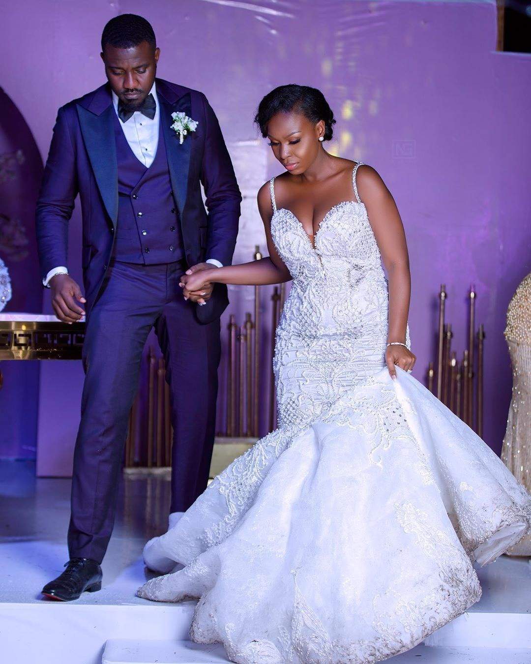 John Dumelo's wife slams an instagram witch for saying her wedding is irritating