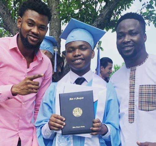 Nollywood actor Soji Omobanke's son graduates from college in Maryland, USA (Photos)