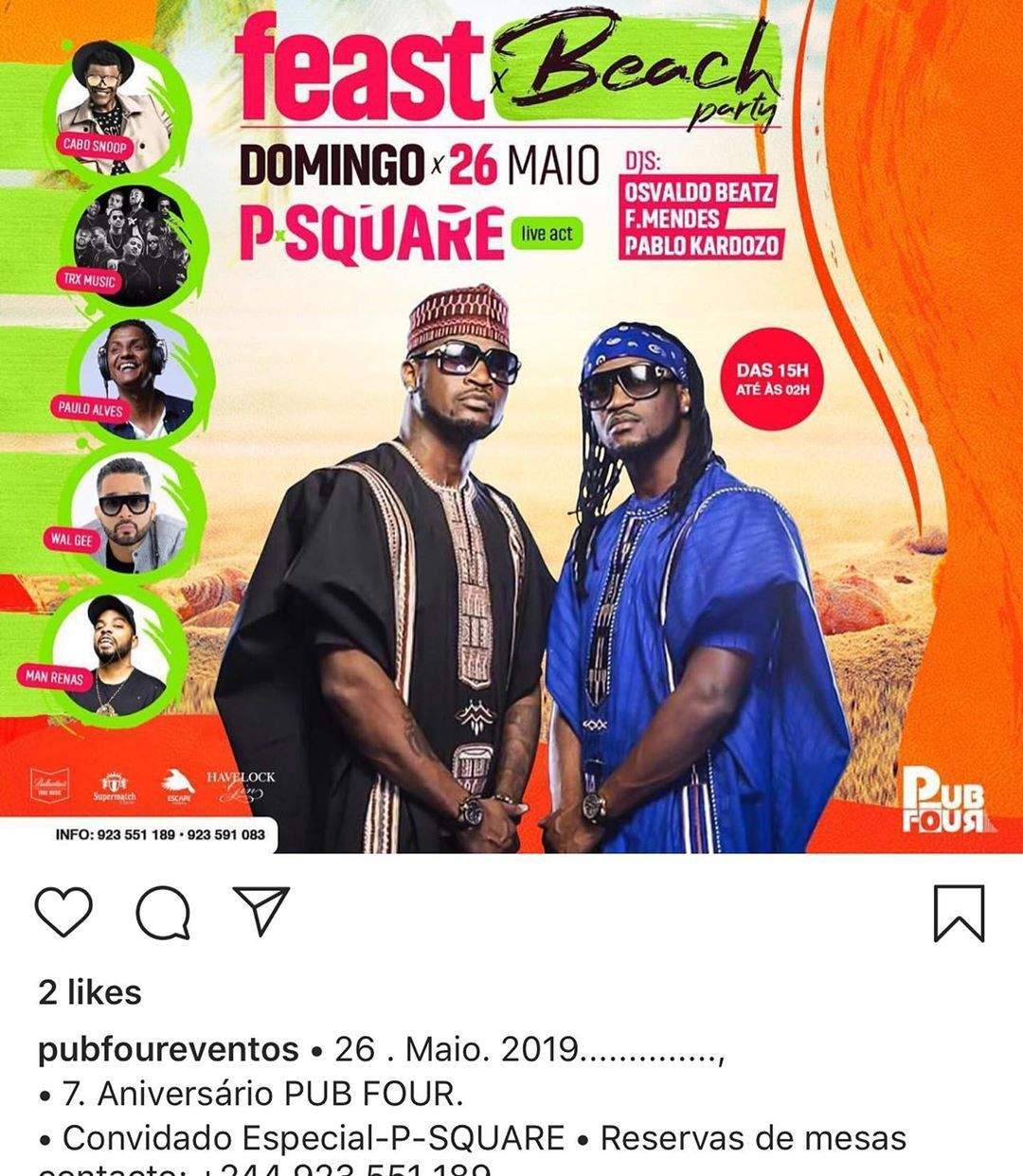 Peter Okoye calls out promoter using his photo to sell his twin brother's show