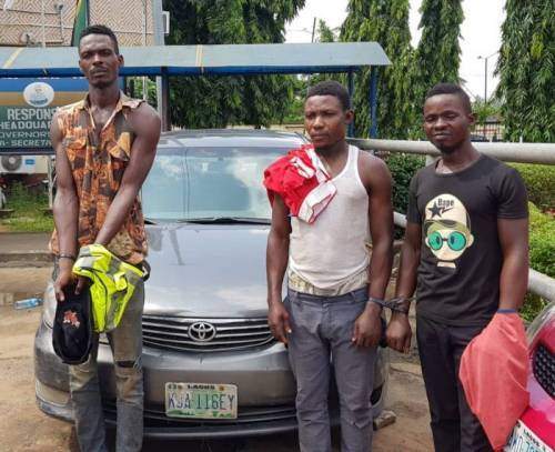 Busted!!! Police nab three men who specialize in snatching Uber cars