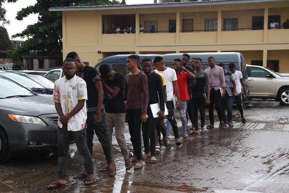 EFCC arrests 54 suspected 'Yahoo Boys' in Ogun and Osun state (Photos)