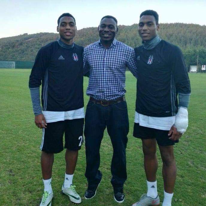 Nigerian football legend, Daniel Omokachi celebrates twin sons as they turn a year older