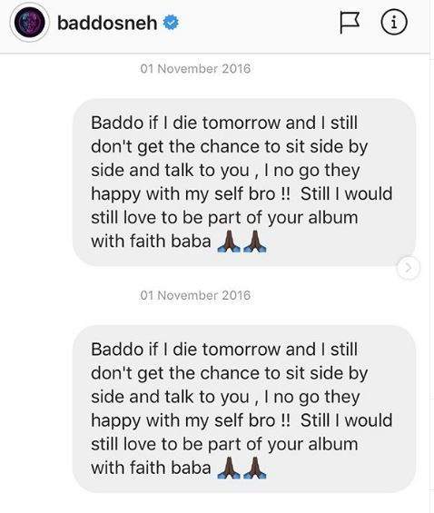 Rapper, Zlatan Ibile shares screenshots of the chat he had with Olamide in 2016 and they're really funny