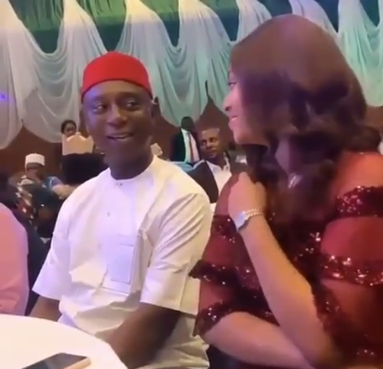 Ned Nwoko can't get enough of his beautiful wife Regina as he stares at her in admiration (Video)