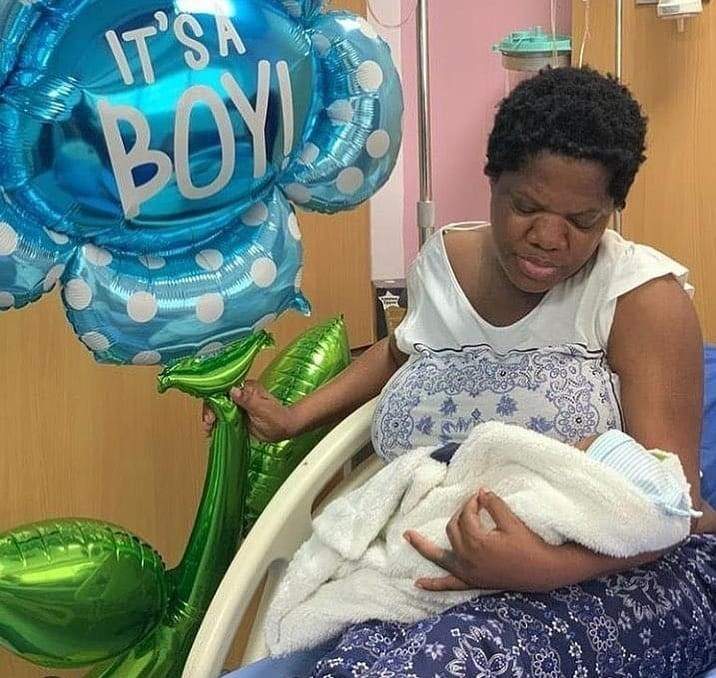 First Photo of Toyin Abraham and her newborn baby boy.