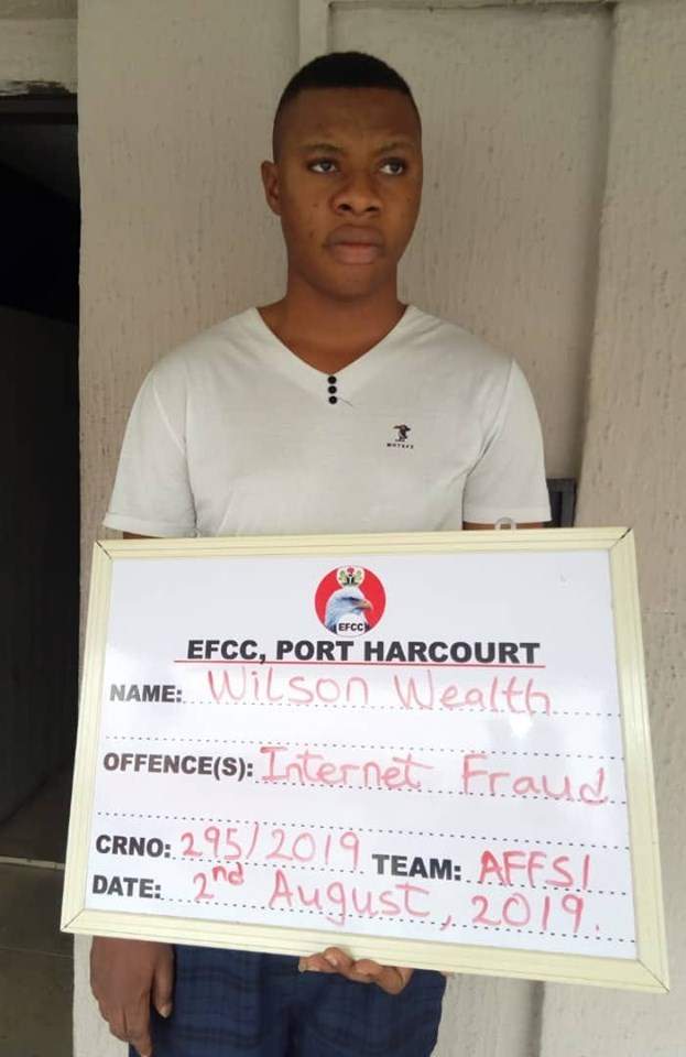 EFCC Arraigns Wealth, A popular Yahoo Boy In Port Harcourt