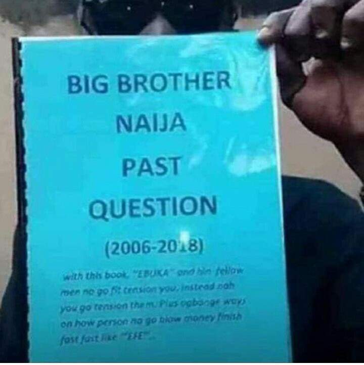 'Big Brother Naija Past Questions' booklet is now being sold in traffic