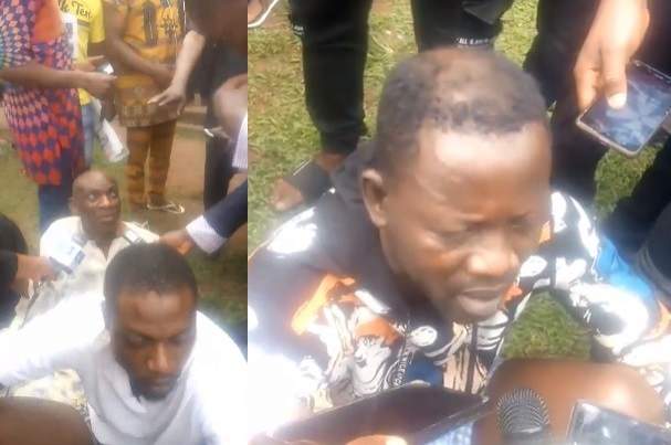 Police parade men who inserted pepper into Lady's part