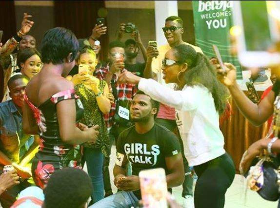 BBNaija contestant proposes to girlfriend at the Lagos audition venue