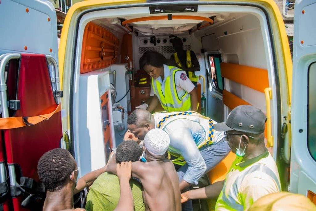 More photos from the rescue operation at the scene of the Lagos school building collapse