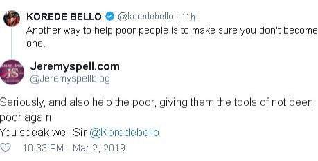 Korede Bello suggests ways to help the poor, Nigerians react by criticising his lack of hit songs.