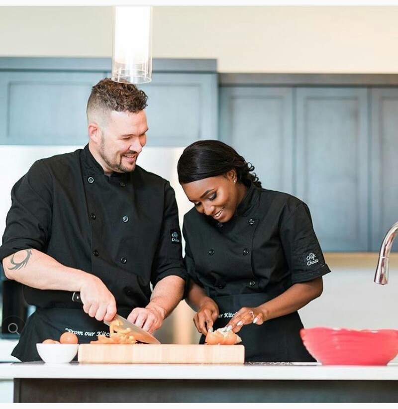 See These Lovely Pre-wedding Photos of A Nigerian Chef And Her White Husband