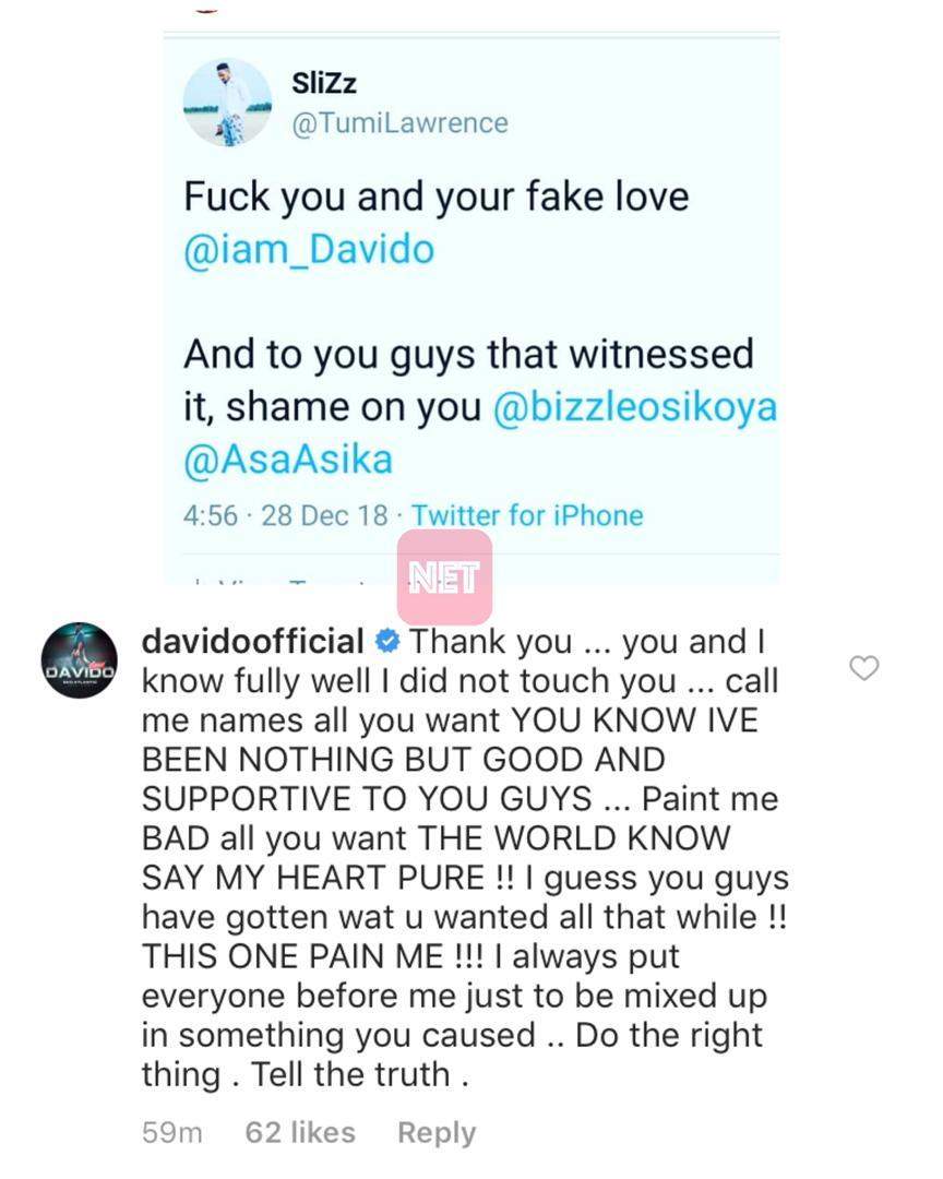 'Tell The Truth'- Davido Responds To Allegations That He Physically Assaulted Kizz Daniel's Manager