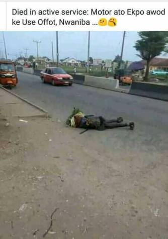 Masquerade Killed By A Hit-and-run Driver Iin Akwa Ibom State, Buried By His Maquerade Colleagues