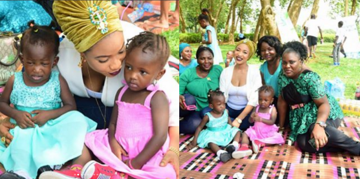 Tonto Dikeh Dazzles In New Photos As She Goes On A Humanitarian Visit