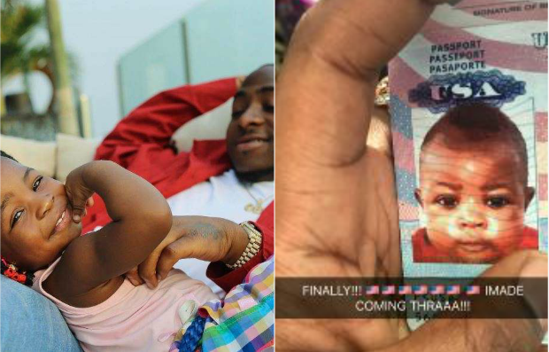 Davido's Daughter, Imade Adeleke Got Her US Passport - PHOTOS