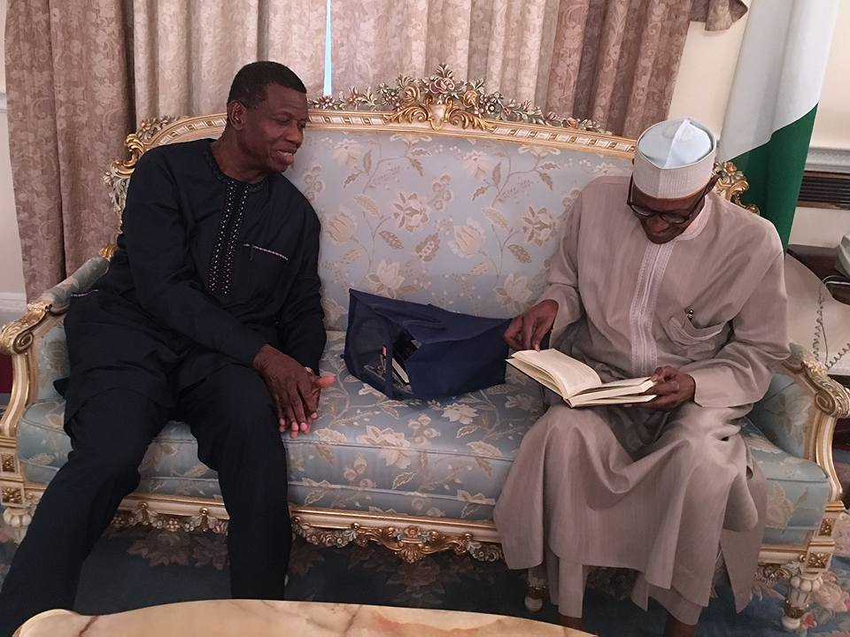 President Buhari Receives Pastor E.A Adeboye in London (Photos)