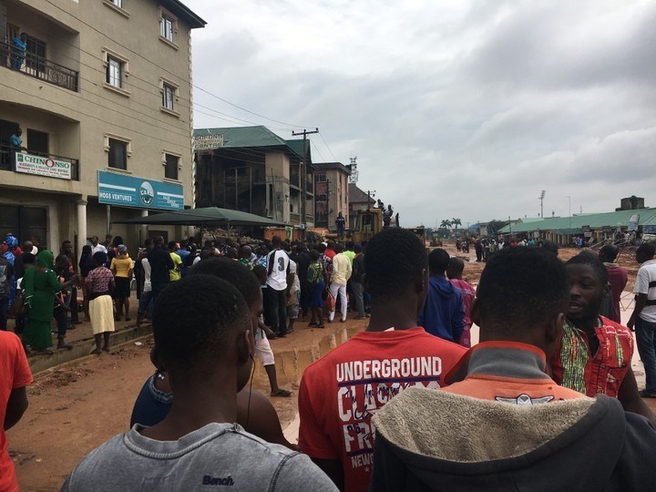 Breaking: 6 People Including Corper Feared Trapped As Building Collapses In Owerri, Imo State (Photos)